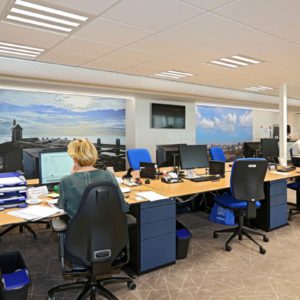 Fotobehang in kantoor Molenaar & Zwarthoed Adviseurs