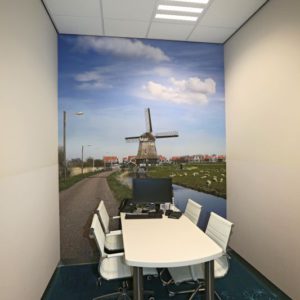 fotobehang in spreekkamer Molenaar & Zwarthoed Adviseurs